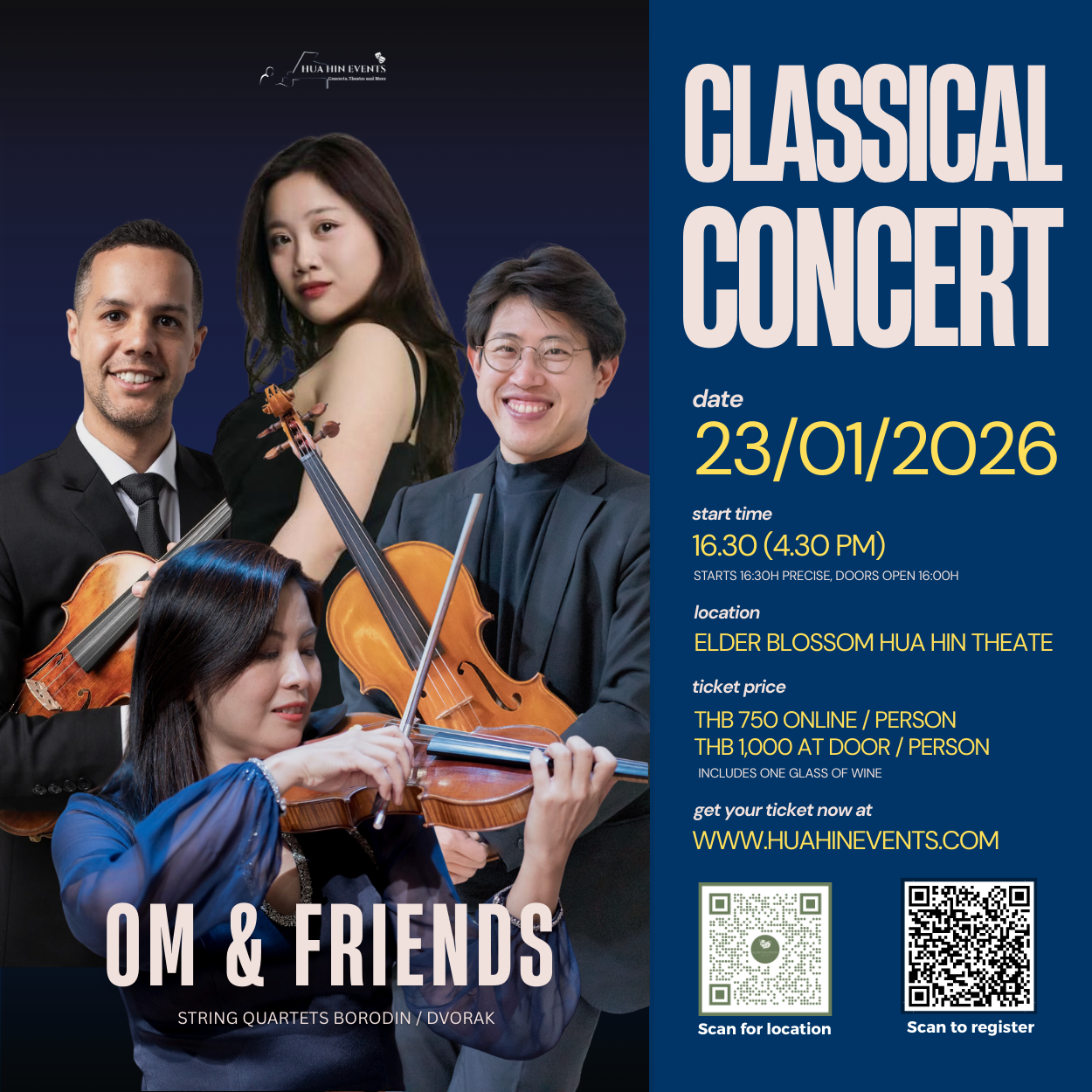String Quartets Borodin and Dvorak performed by OM & Friends